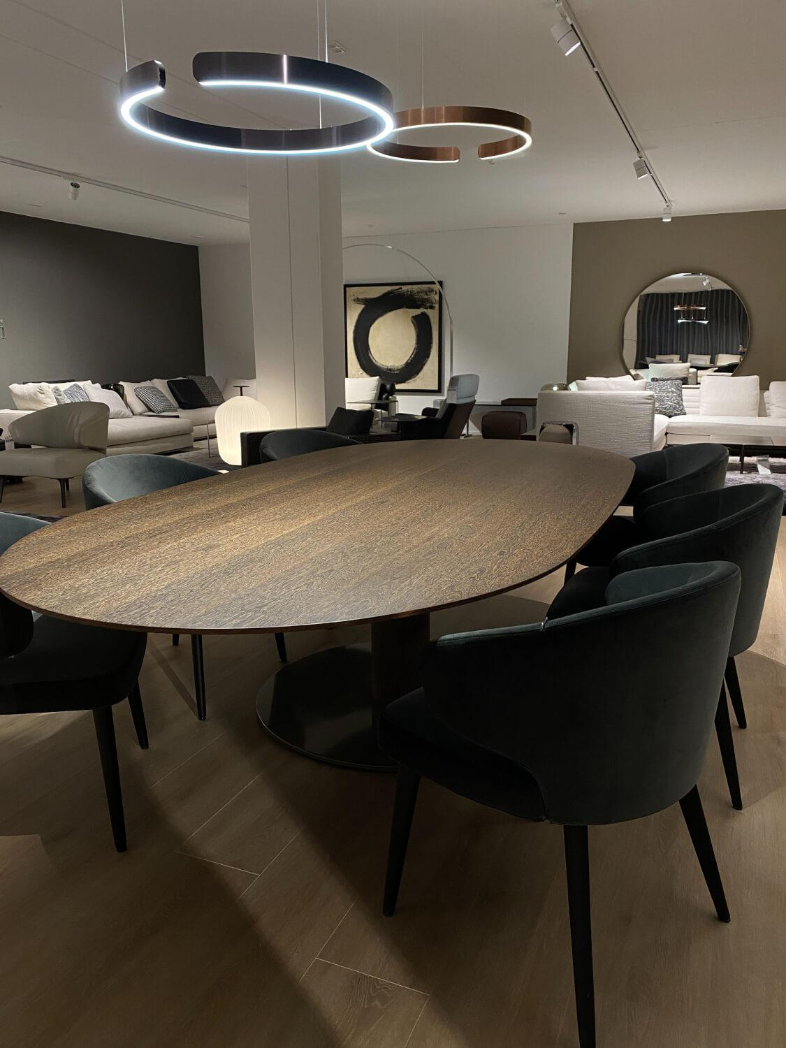 Minotti - Tisch Bellagio Platte Furnier Sucupira Getönt Gestell Metall Lackiert Bronze Glänzend Braun Schwarz - 3