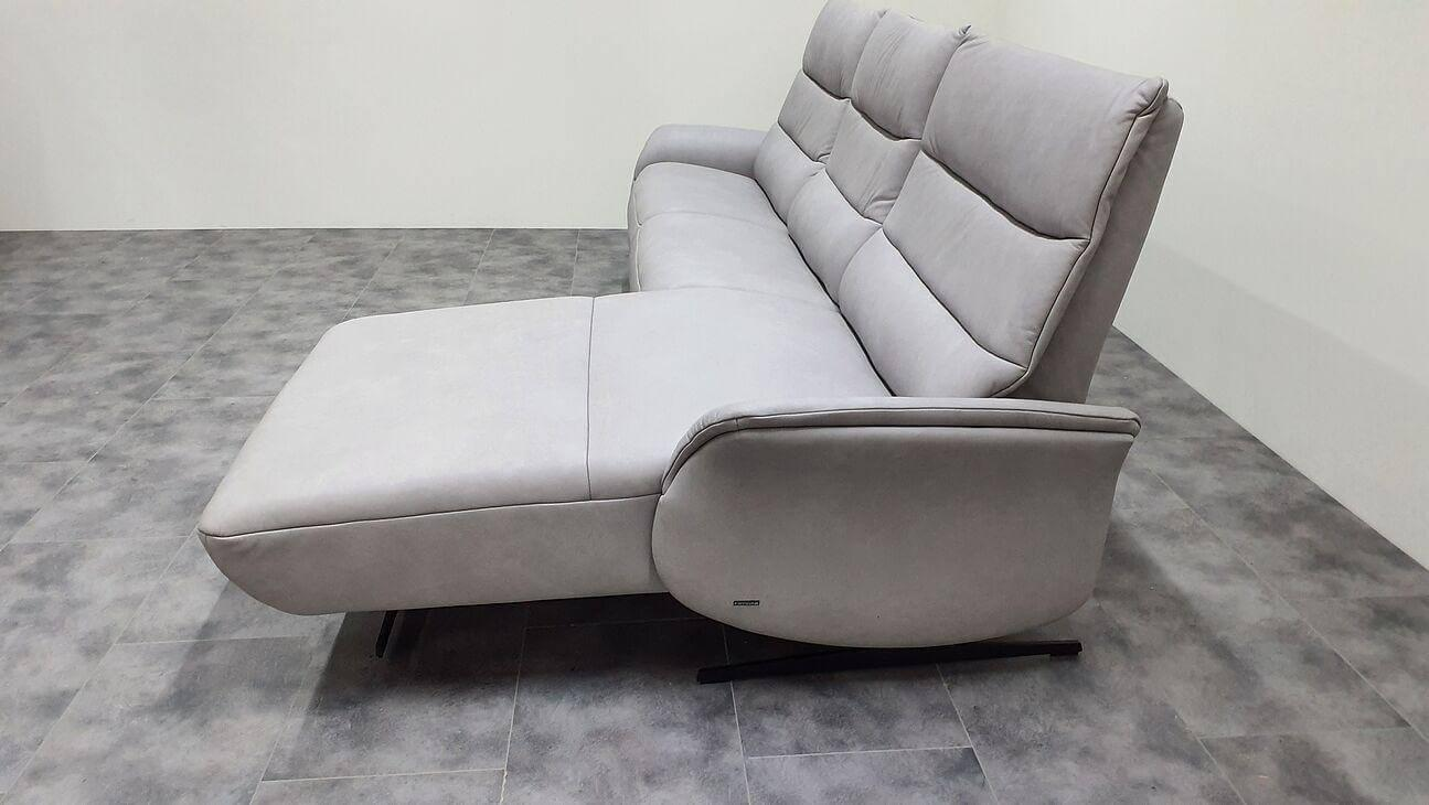himolla - Ecksofa 4051 Leder Eleganza Koala Grau Füße Metallkufen Anthrazit Mit Verstellfunktionen - 9