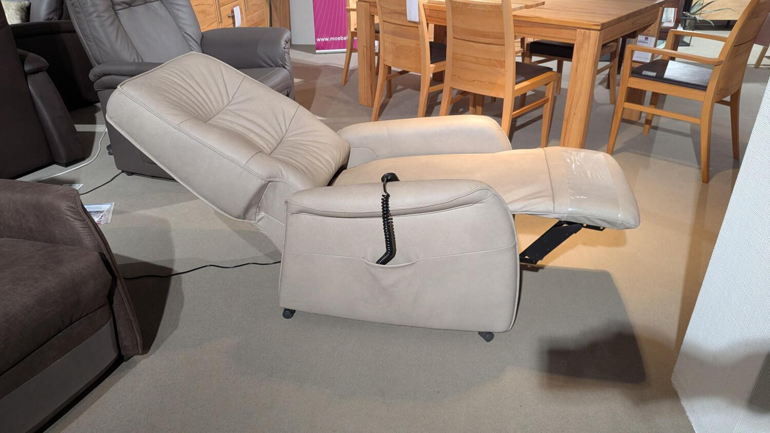 himolla - Relaxsessel 9457 Leder 22 Soft Island Creme 2-Motorisch mit Aufstehhilfe - 3