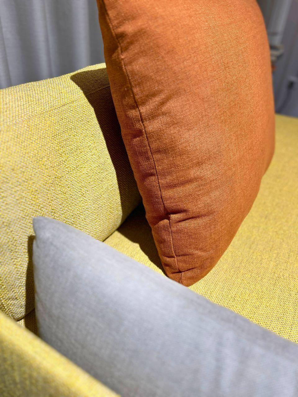 Vitra - Sofa Anagram Sonderstoff Corsaro Raps Melange Gelb Untergestell Basic Dark Anthrazit ohne Kissen - 5