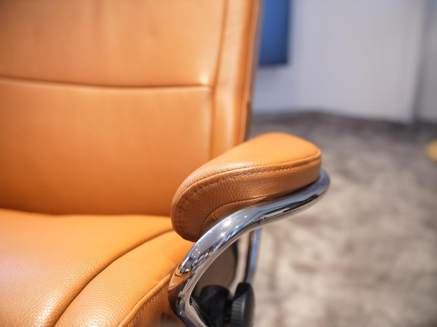 Stressless - Sessel Mit Hocker Paris  Leder Cori 42 Copper Untergestell Star 40 Chrom - 9