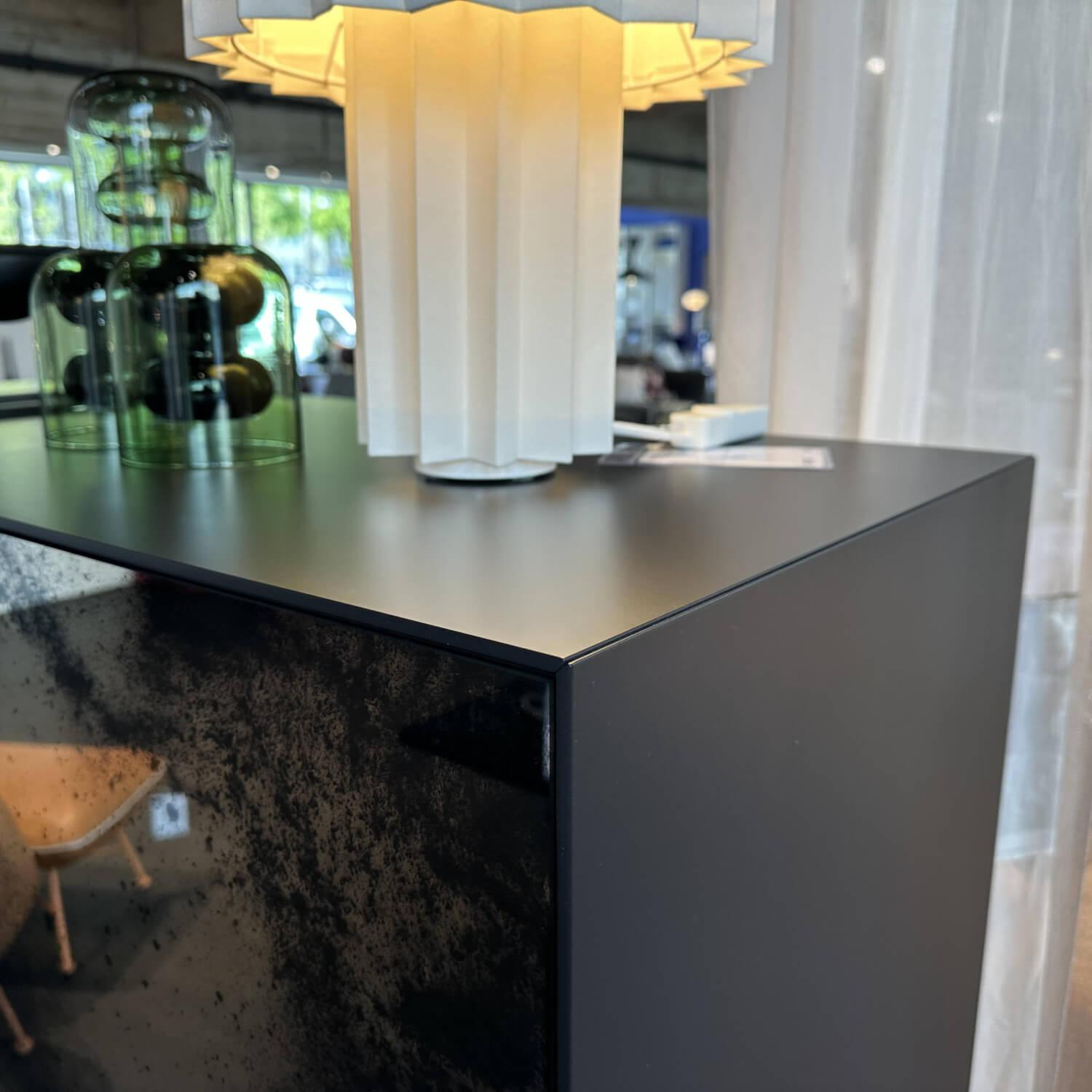 Piure - Schrank Nex Glamour Korpus Mattlack 43 Coal Fronten Spiegelglas 02 Luna - 7