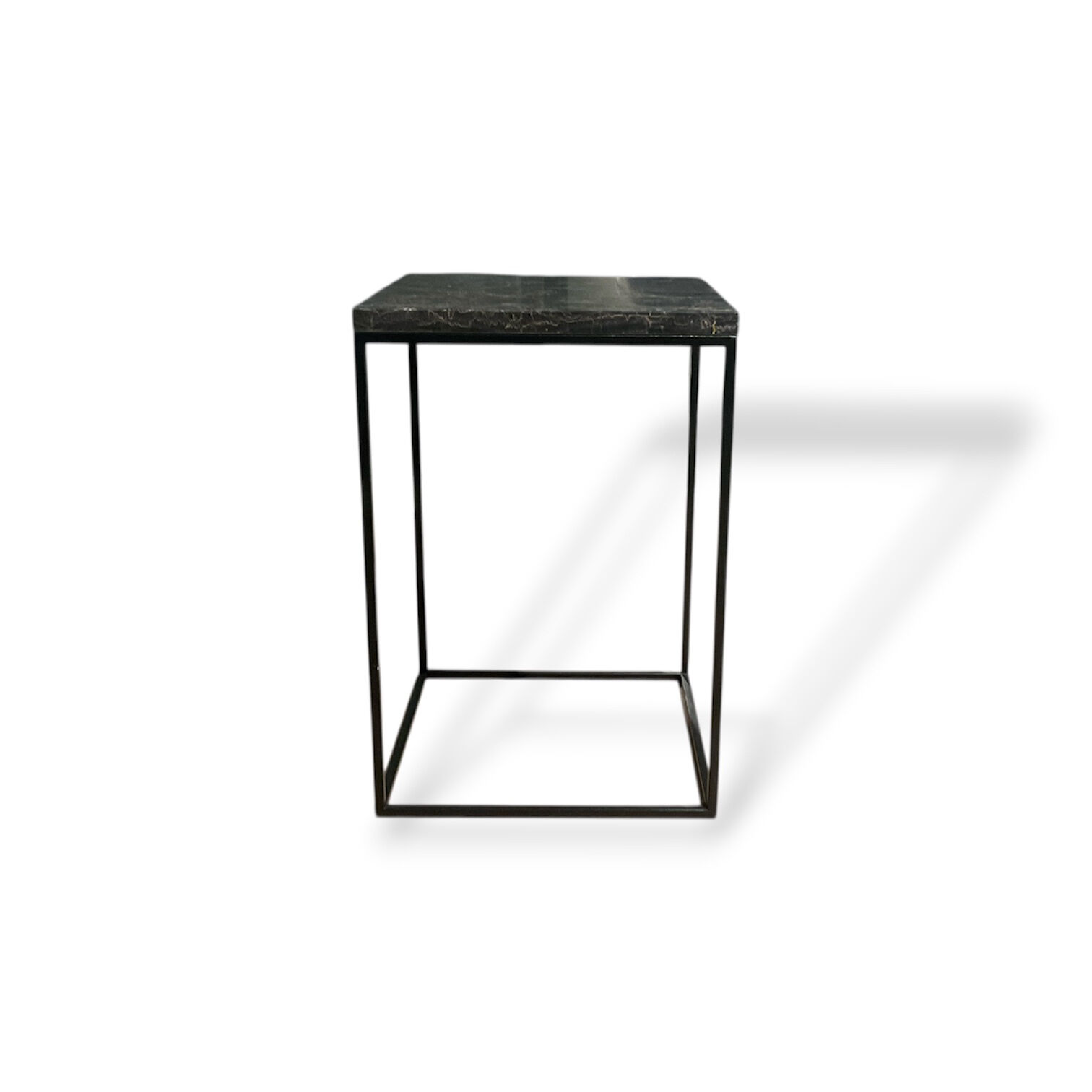 Janua - Beistelltisch SC54 Platte Stein Black Gold Schwarz Gestell Metall Schwarz - 1