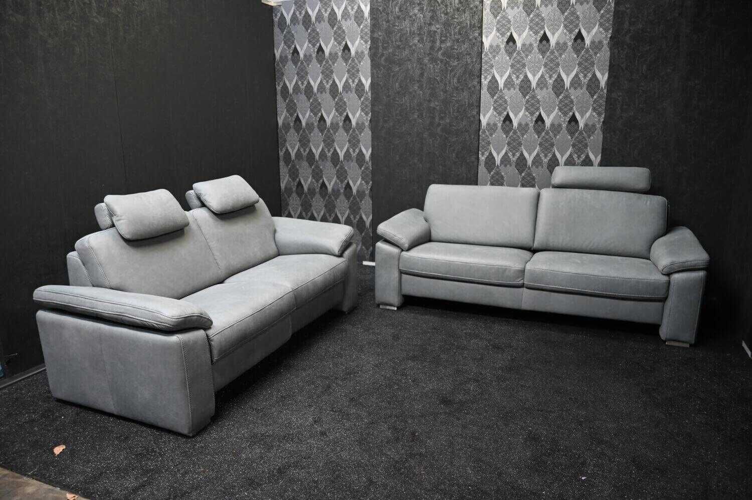 Hukla - Sofagarnitur Star Leder Aurelia 63 2,5 Sitzer und 3 Sitzer mit Relaxfunktion - 1