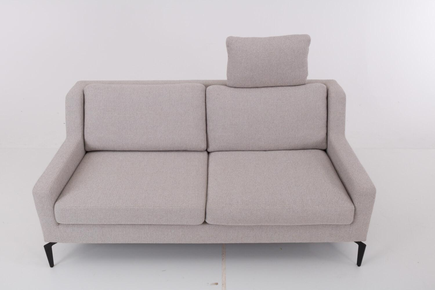 Werther - Sofa Stoff U2583G Grau Gestell Metall Schwarz Inklusive Kissen - 7