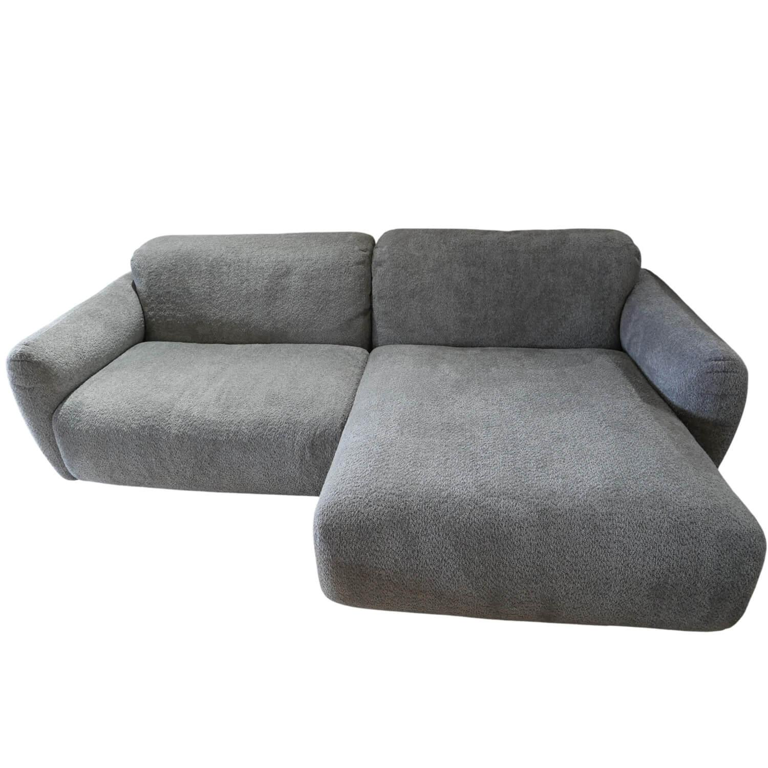 Raum.Freunde - Ecksofa Till Stoff Shaun 1624 Grau Fuß Kunststoff Schwarz - 1