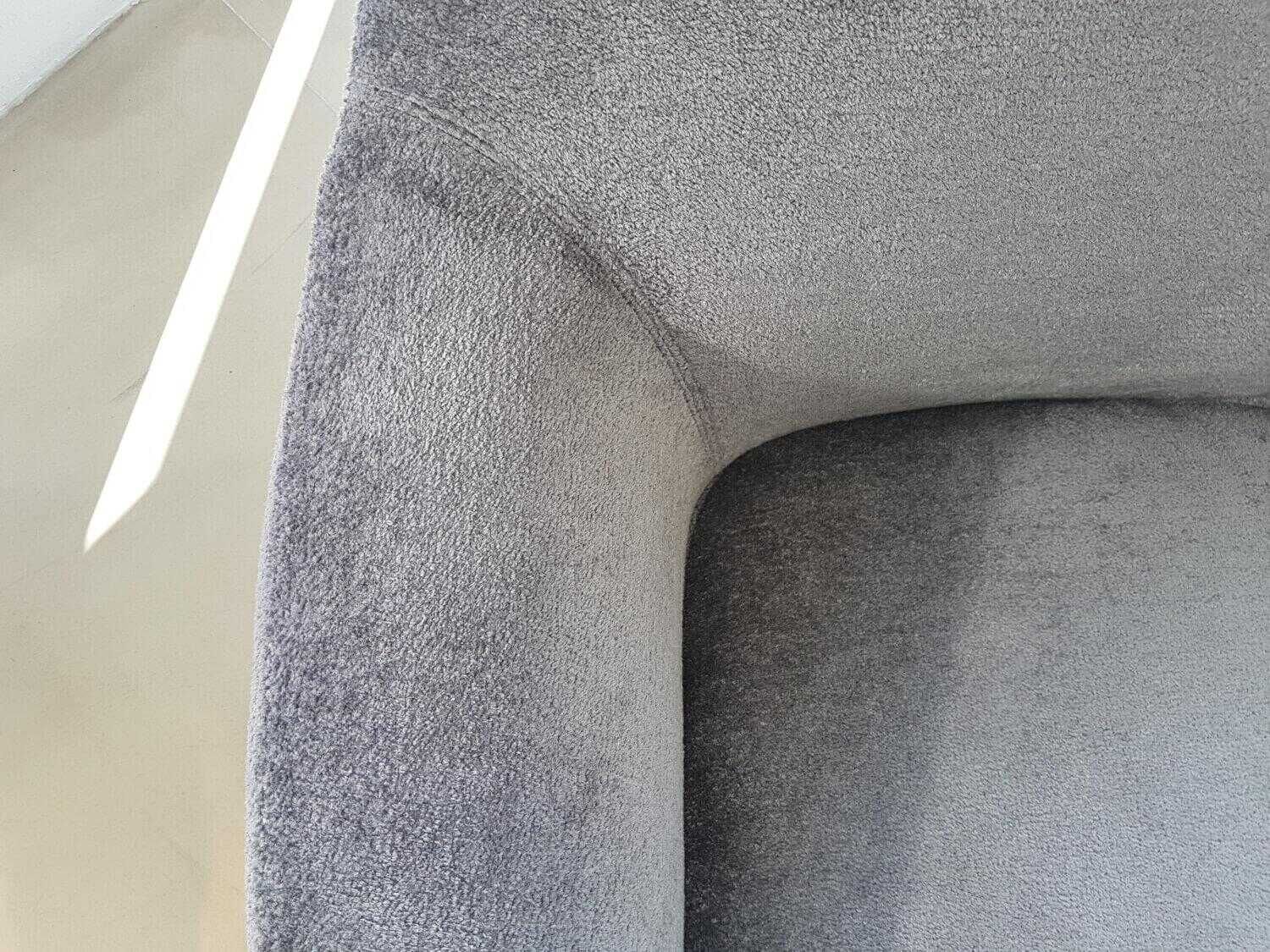 Flexform - Sessel Sveva Soft-Bergere Stoff Evian N. 967 Kat.EXTRA Grau mit Hocker - 4