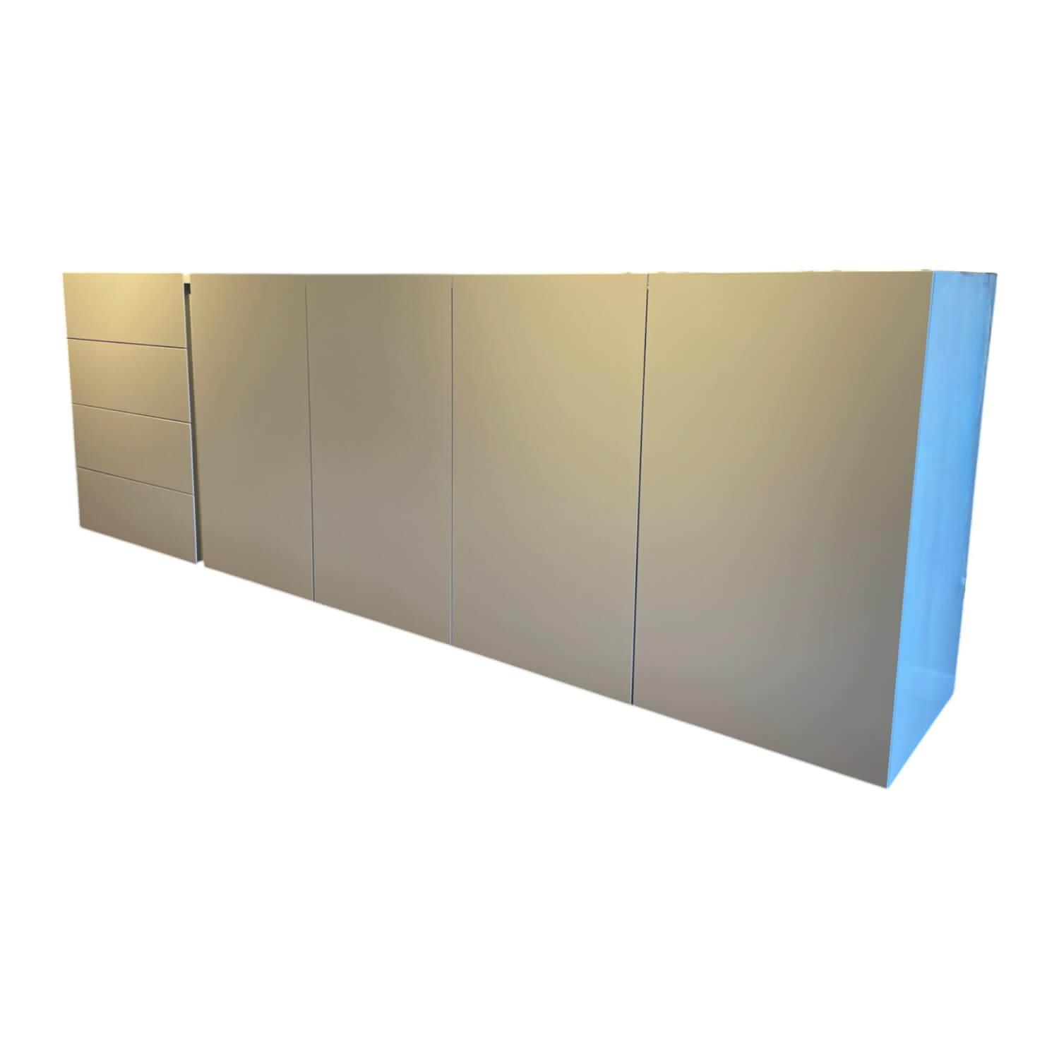 Interlübke - Sideboard Jorel Lack M14 Platin Grau Abdeckplatte Glas Matt Platin Grau - 1