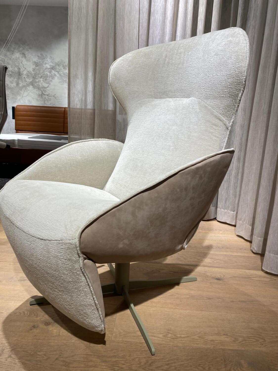 Jori - Relaxsessel Daydreamer Medi Stoff F2a Leder Nubuck Cream Grau Beige Mono-Move - 5