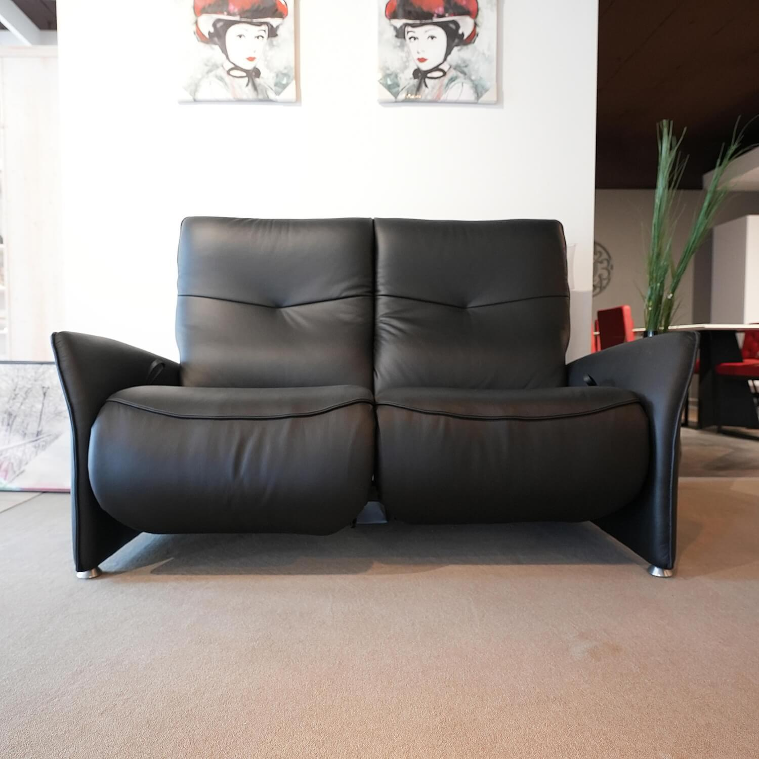 himolla - Sofa 4929 Leder 31 Longsoft Rabe Schwarz Fuß Aluminium Mit Relaxfunktion - 5