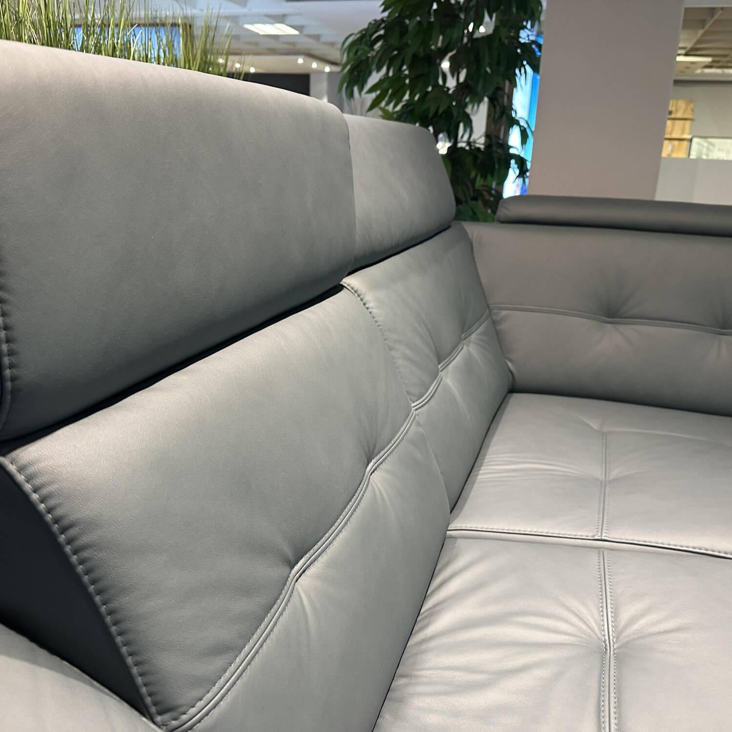 Stressless - Ecksofa Anna Leder Paloma 09472 Teal Blue Blau Fuß Organic 45 Matt Black Schwarz - 2