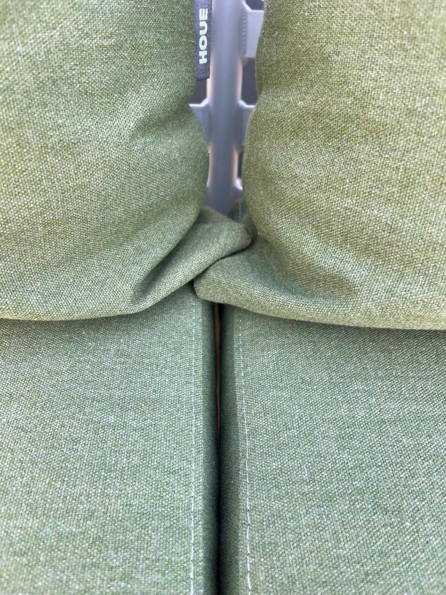 Houe - Lounge Sofa Avon Stoff Sunbrella Heritage Leaf Grün Gestell Stahl Weiß Pulverbeschichtet - 6