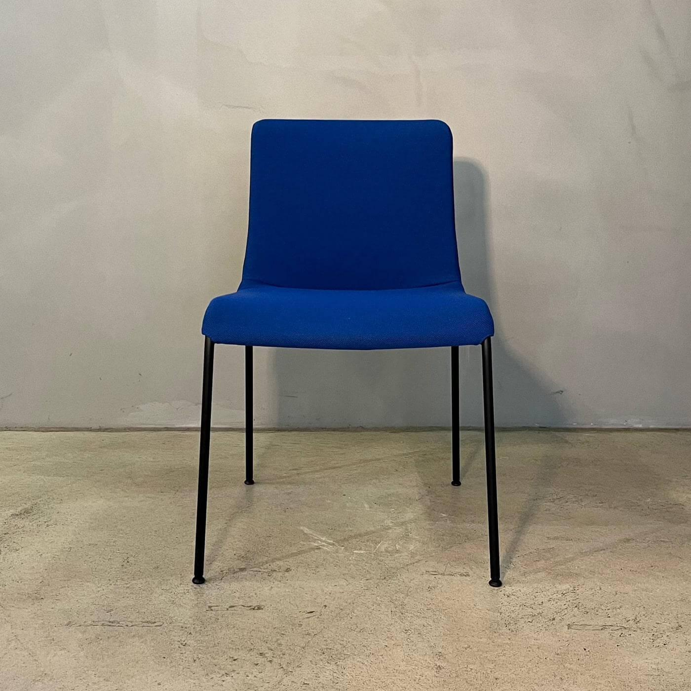 Walter Knoll - 4er Set Stuhl Liz 1300 Stoff Steelcut Trio Blau Gestell Stahl Schwarz Matt Pulverbeschichtet Mit Kunststoffgleitern - 9