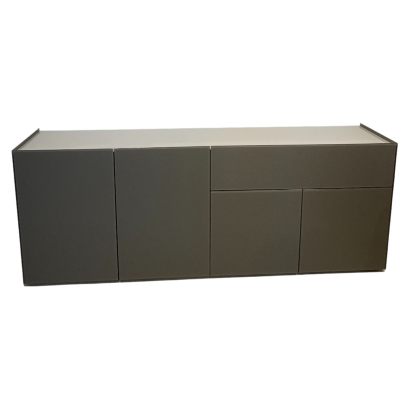 Spectral Smart Furniture - Sideboard Side Front Glas Granit Grau Satiniert Deckplatte Glas Grau  - 1