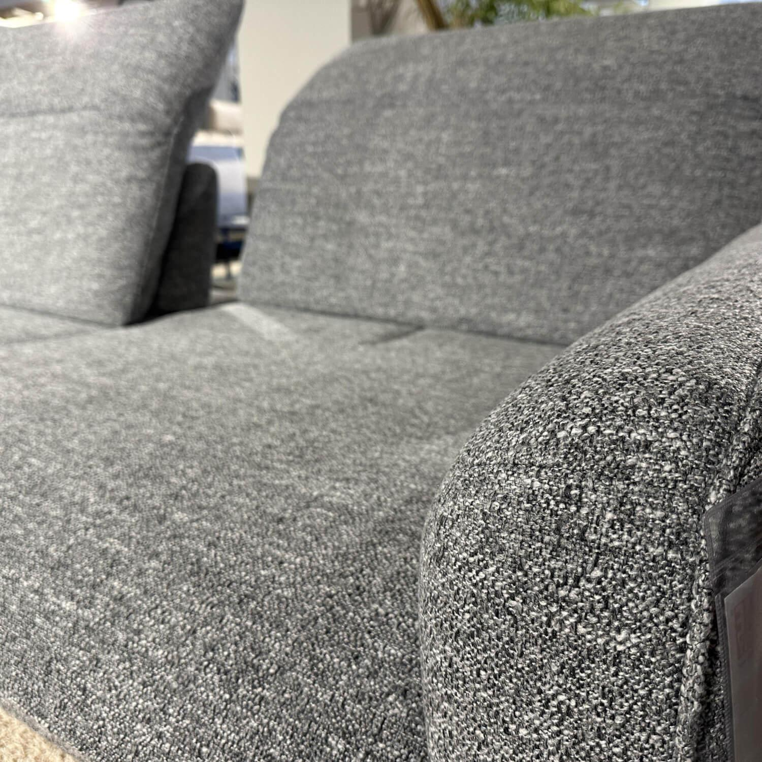 freistil Rolf Benz - Ecksofa 1560 Stoff 10 Bahama Grey Grau Fuß Metall Anthrazit - 2