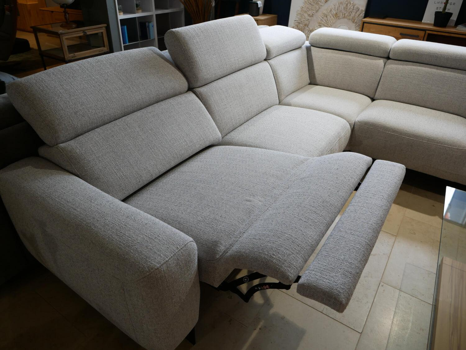 DFM - Ecksofa Klier Concept NO-05 Stoff Oasis 196 Shell Grau Metall Schwarz - 2