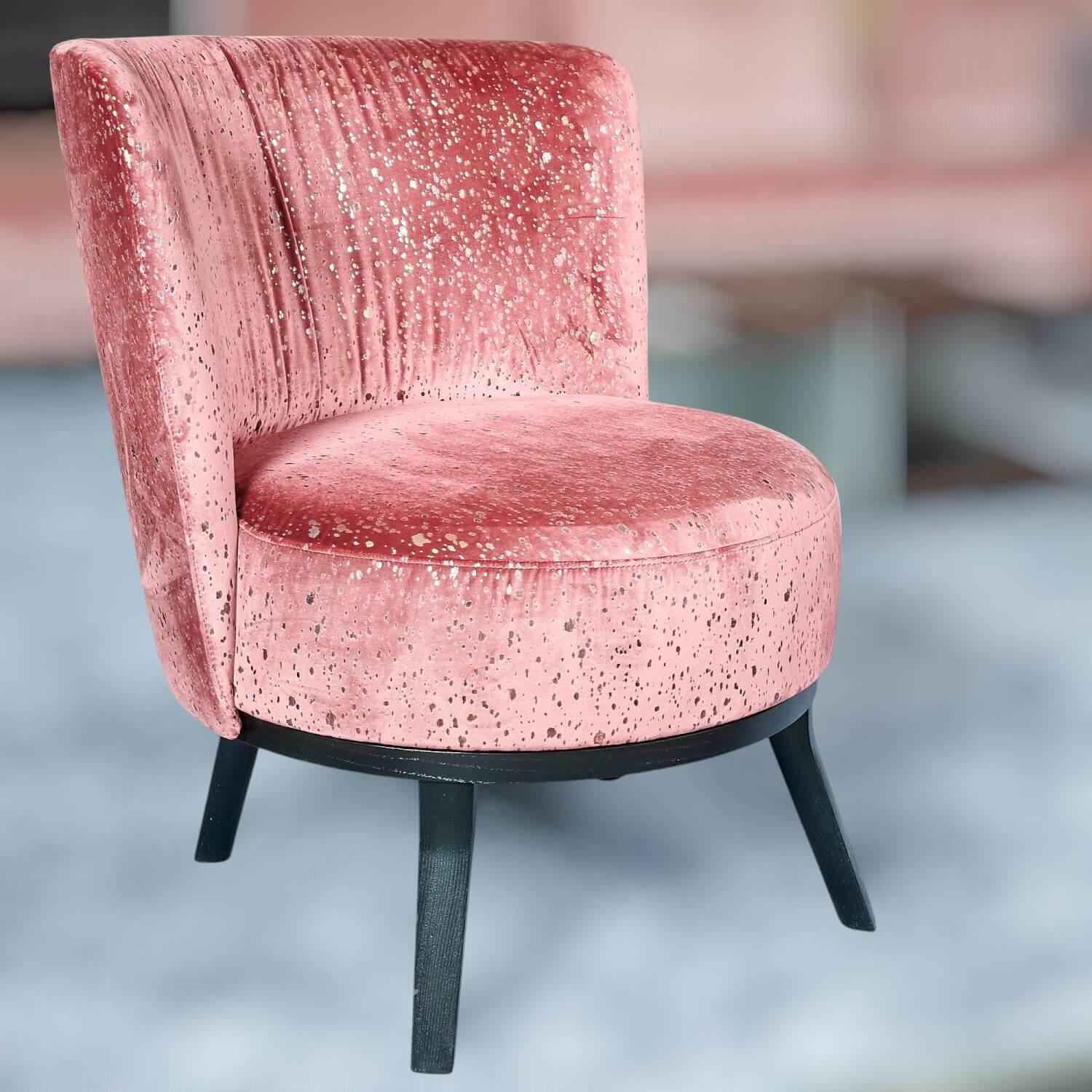 Bielefelder Werkstätten - Polo Cocktail Sessel Stoff Glimmer JA8079-011 Rot mit Drehfunktion - 9