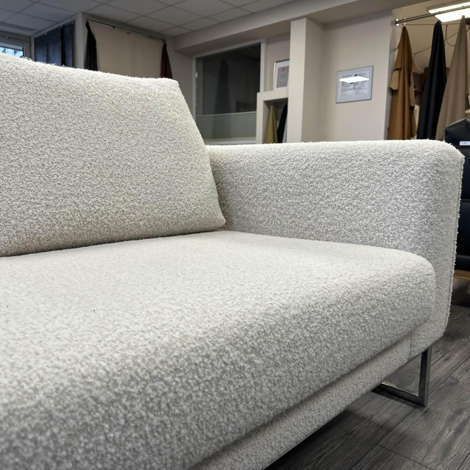 Gehlenborg Sitzmöbel - Sofa Style Filippo Uecher Stoff 2307 Scapigliata 20 Creme Gestell Metall Hochglanz Poliert - 4