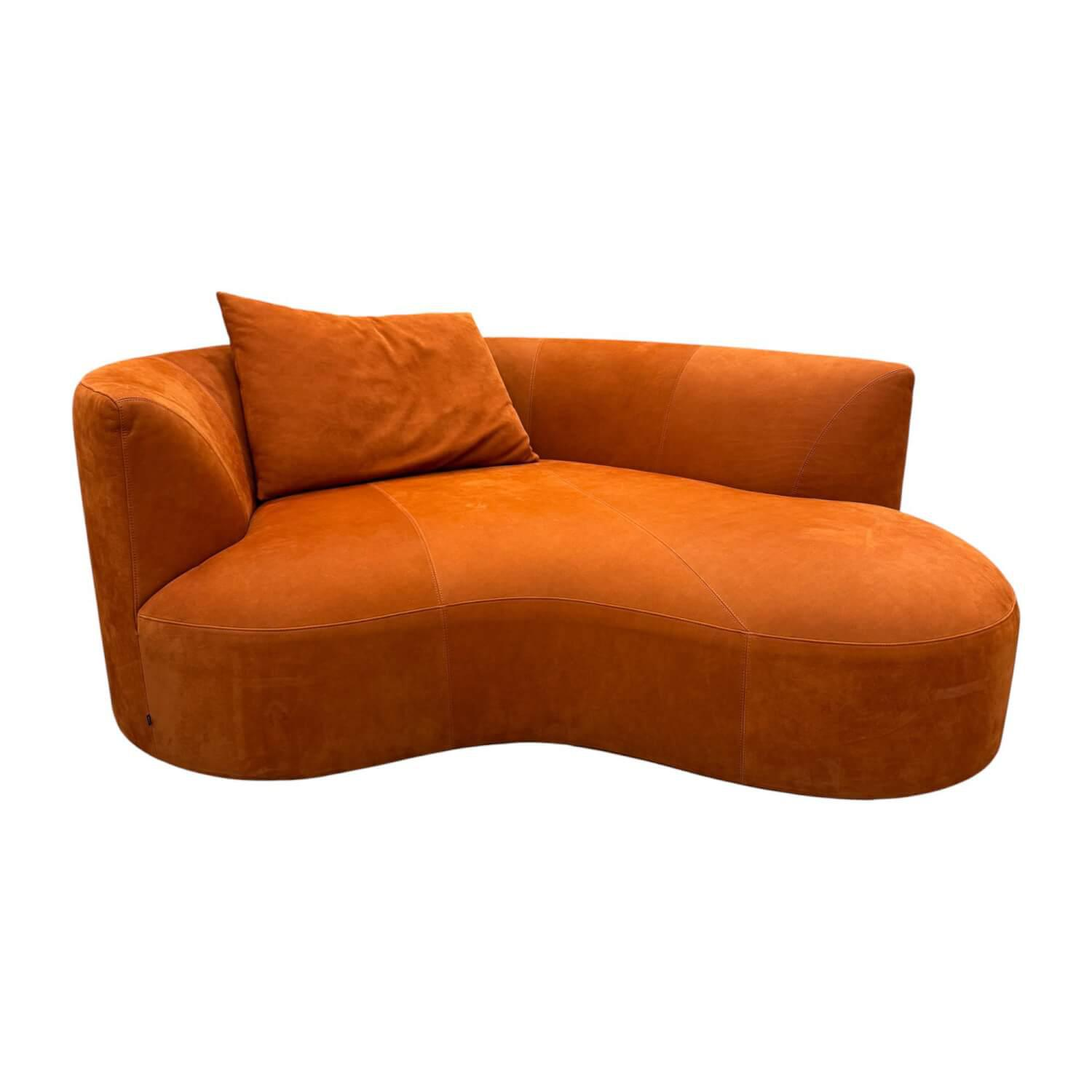 COR - Recamiere Siwa 58201 Leder 685 Terrakotta Orange Braun Inklusive Rückenkissen - 1