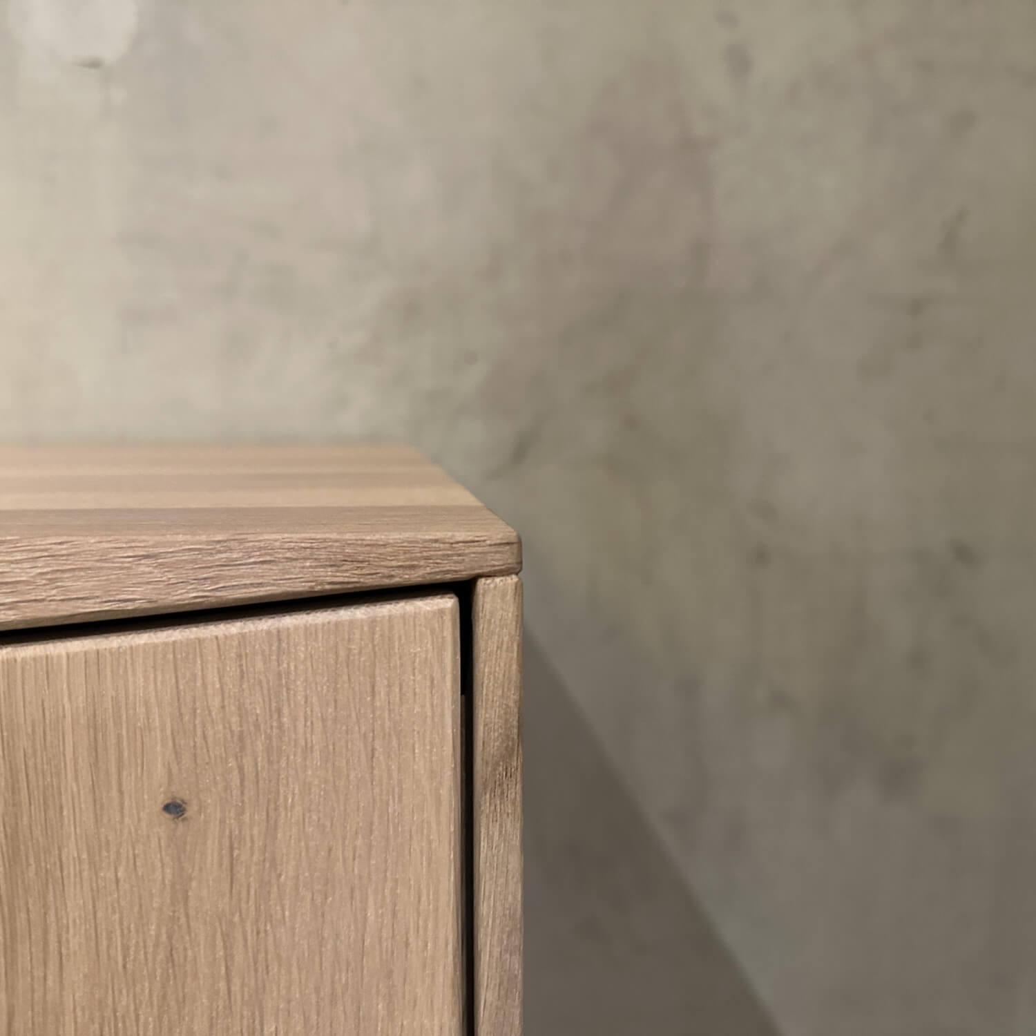 Anrei - Sideboard Puro Wave Massivholz Eiche Weiß Geölt Rückwand Lichtgrau Lackiert Sideboard Puro Wave Massivholz Massivholz Eiche Weiß Geölt Rückwand Lichtgrau Lackiert - 3