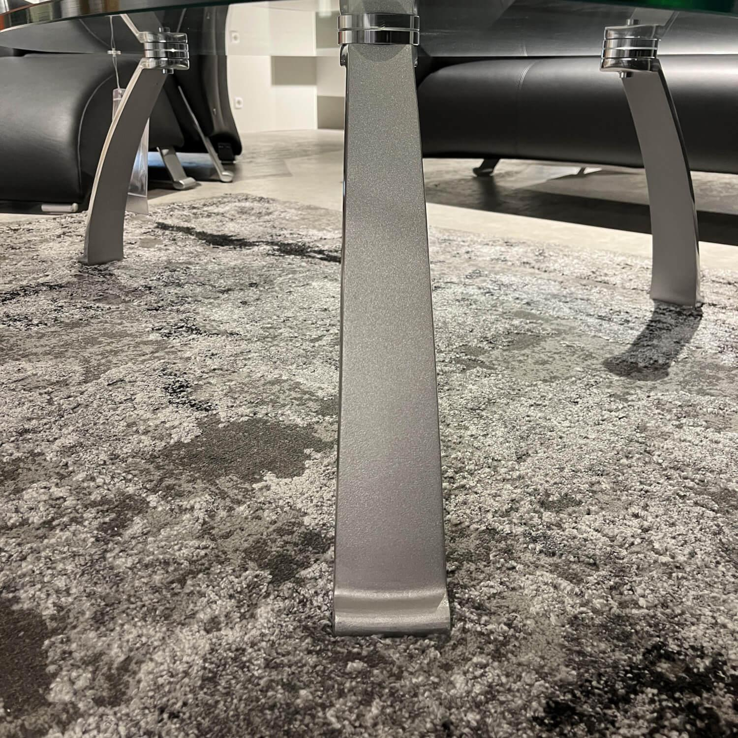 Rolf Benz - Couchtisch 5021-50 Mit Glasplatte Füße Aluminiumsandguß - 6