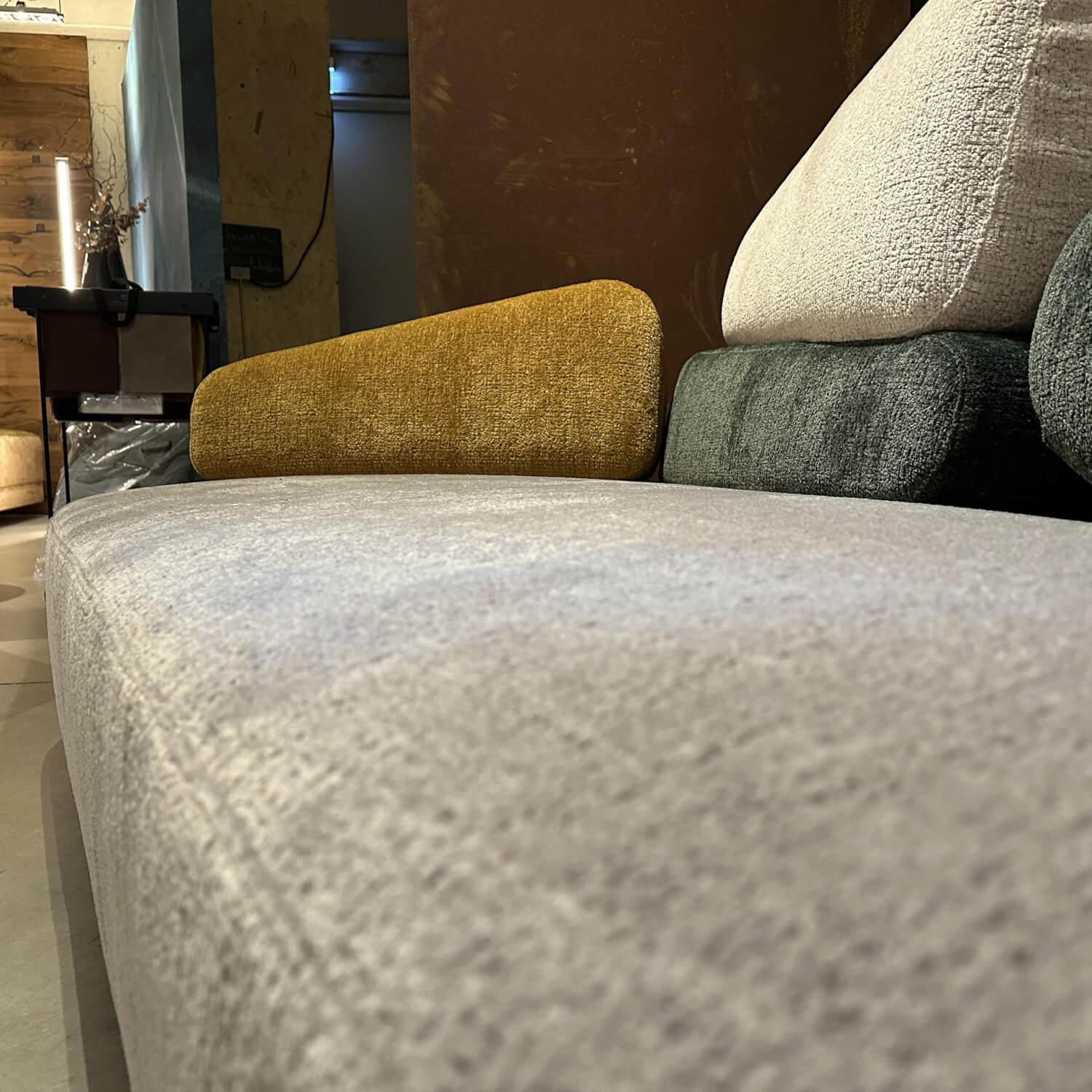 Brühl - Sofa Mosspink Stoff 4401 92 Grau 75 Gelb 45 Creme 35 Grün 80 Rosa Füße Eiche Dunkel Geölt - 7