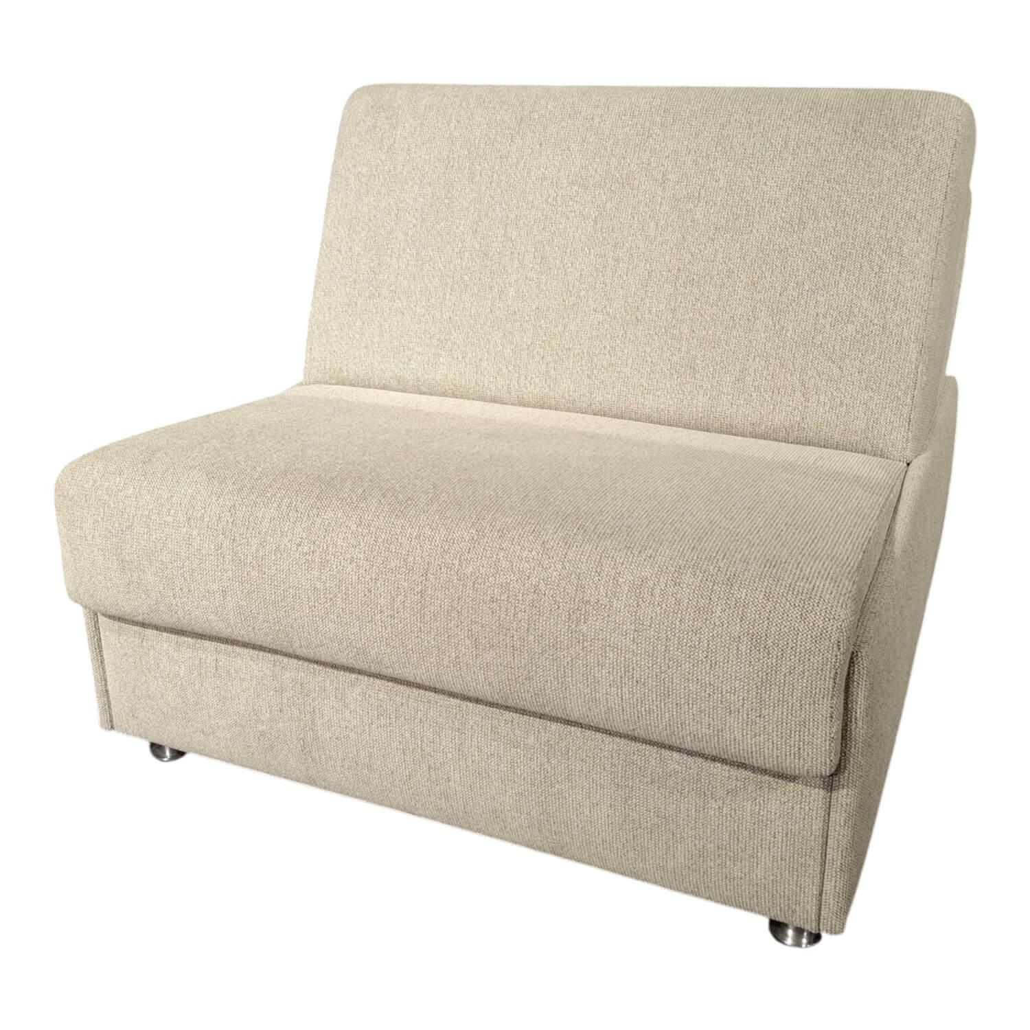 Bali - Schlafsessel Messina Stoff Beige Creme 8-2504 Metallfuß Chrom - 1