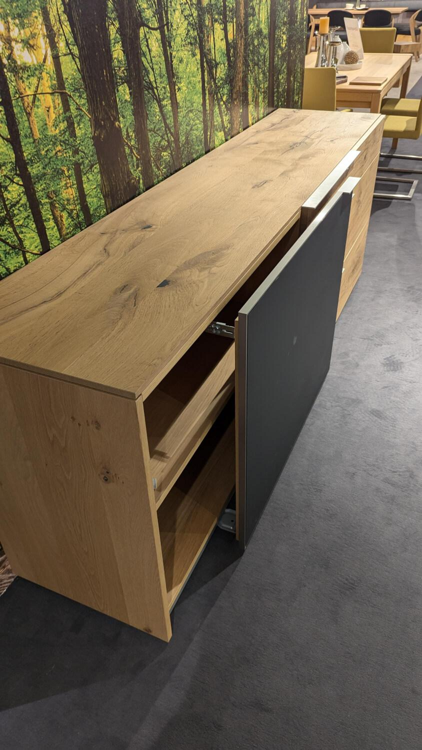 Voglauer - Sideboard V Alpin AS22L A L Eiche Altholz Und Colorglas Anthrazit - 5