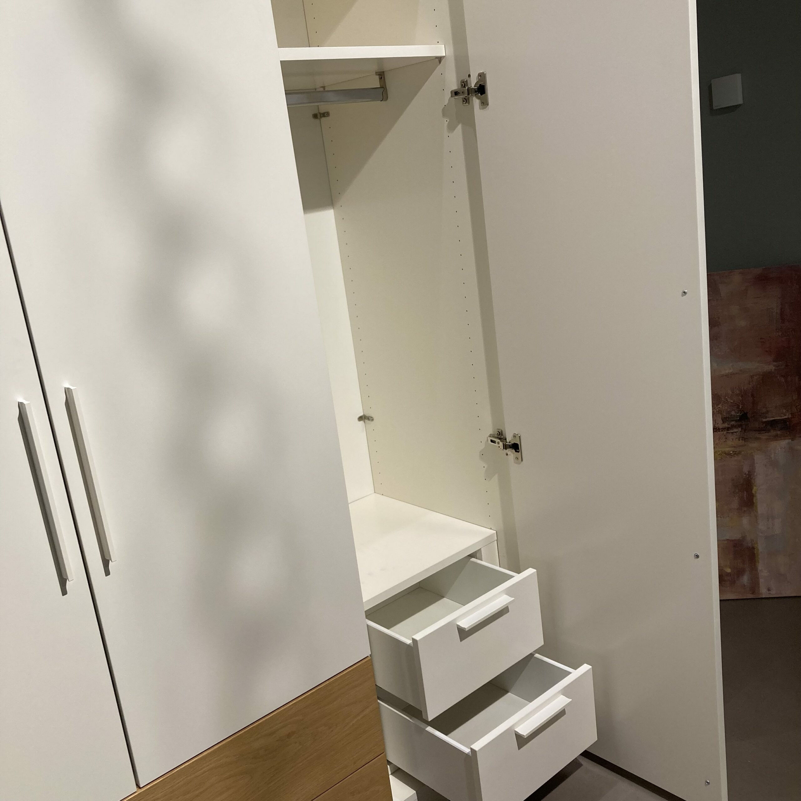 Musterring - Kleiderschrank Aliga Weiß Matt Bianco Lackiert mit LED-Passepartoutbeleuchtungen - 3
