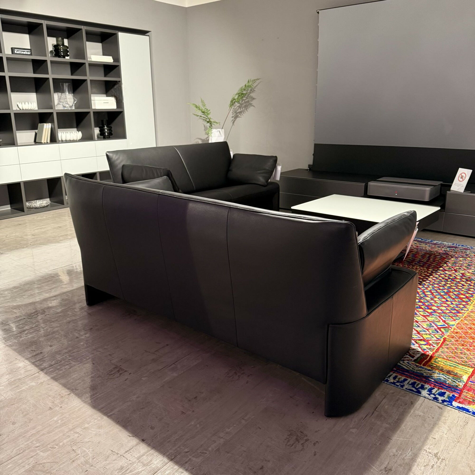 Jori - Sofa Linea Leder Lipano Black Schwarz - 5