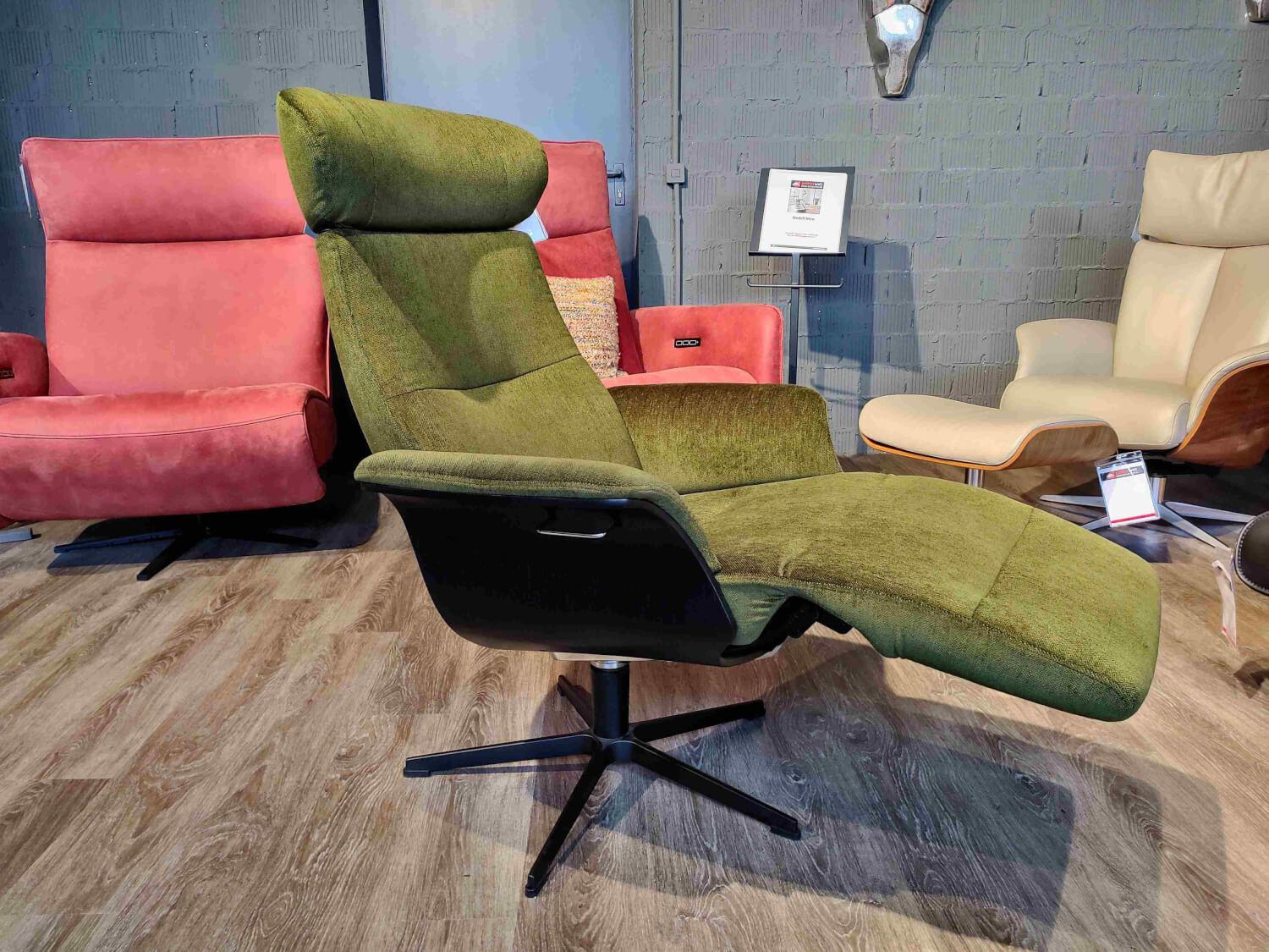 Conform - Relaxsessel Timeout Stoff Peron 1405-09 Dark Green Grün Gestell Schwarz - 6
