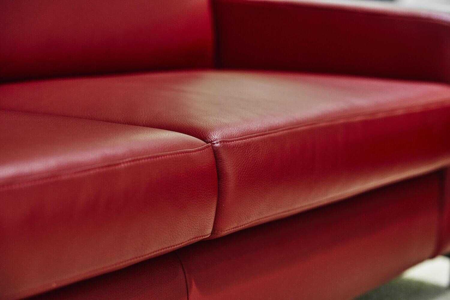 Musterring - Garnitur MR 2875 Leder Rot 2 Sofas 1 Sessel - 12