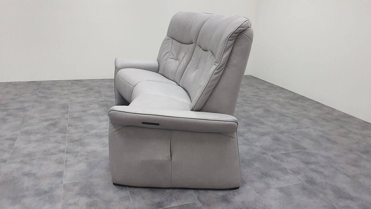 himolla - Sofa 4464 Leder Eleganza Koala Grau Füße Metall Anthrazit Inkl. Elektrischer Kopfteilverstellung - 3