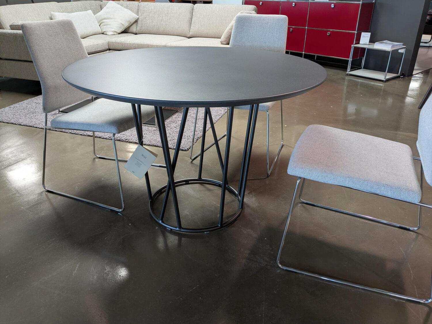 Fast - Outdoortisch Wild-Tavolo Rund Antracite Puntinat Pulverbeschichtet - 5