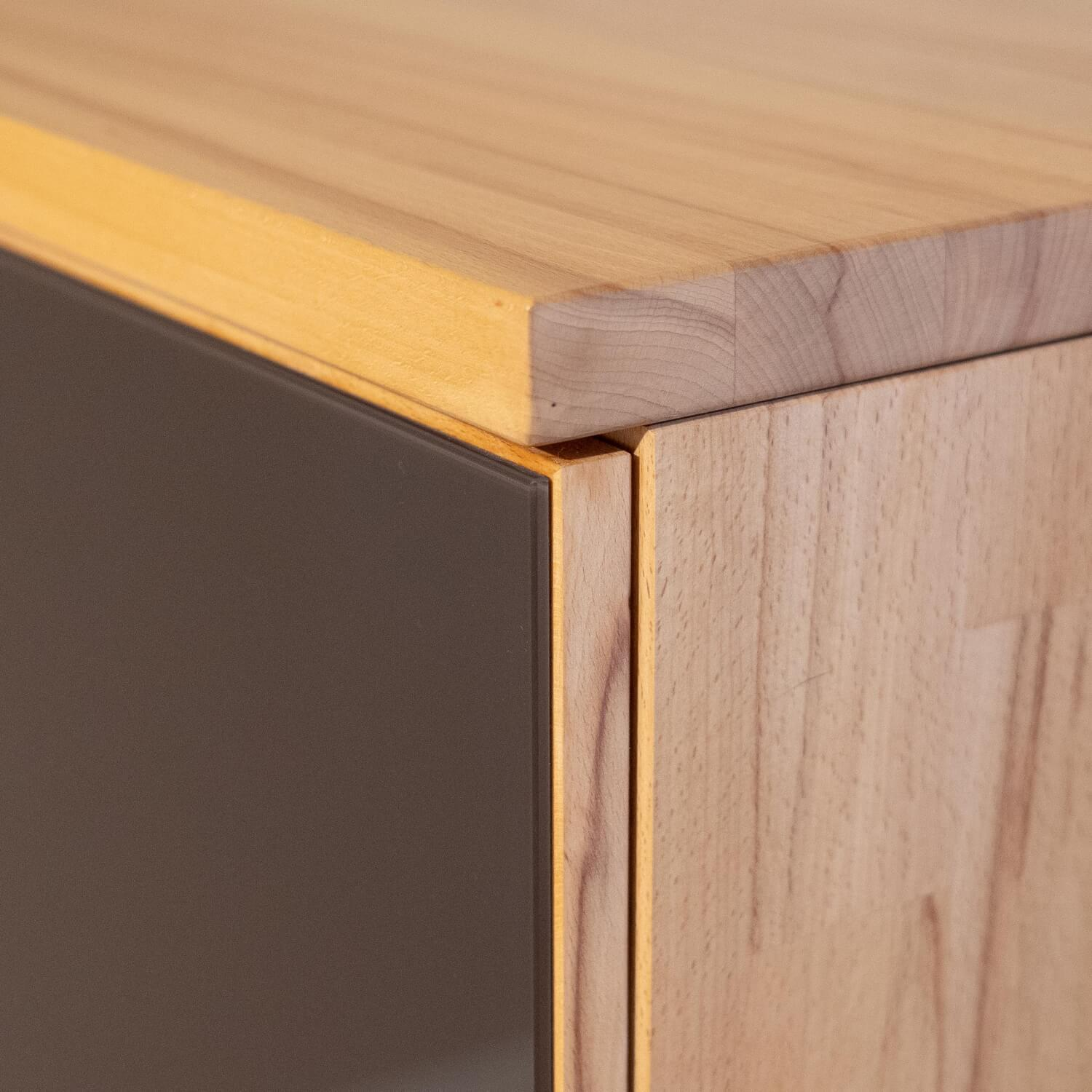 Team 7 - Schrank Cubus Quadrat Kernbuche Geölt Front Glas Dunkelbraun Glänzend - 9