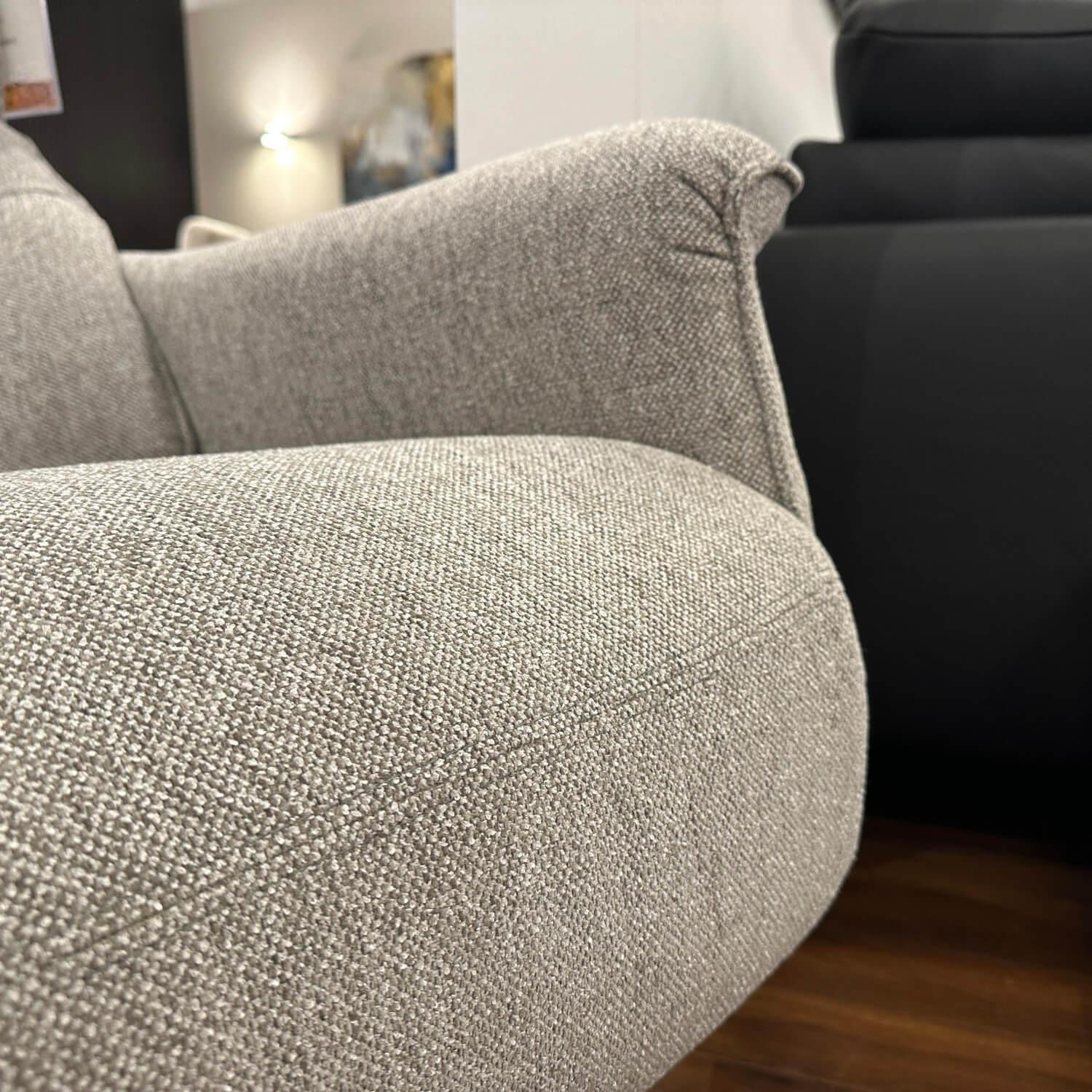 Rom - Sessel Melody 1C M Stoff Alvaro Grege Grau Gestell Stahl Mattschwarz Lackiert Mit Elektrischer Verstellung - 7