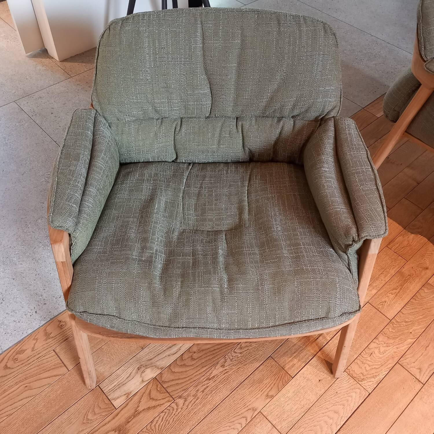 Tribù - 2er-Set Nomad Lounge Chair Bezug Stoff Tagika Moss B189 Grün Gestell Massivholz Teak - 7