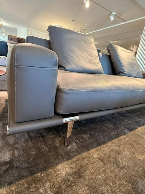 Poltrona Frau - Sofa Let It Be Large Leder SC 28-Seppia Braun Grau - 6