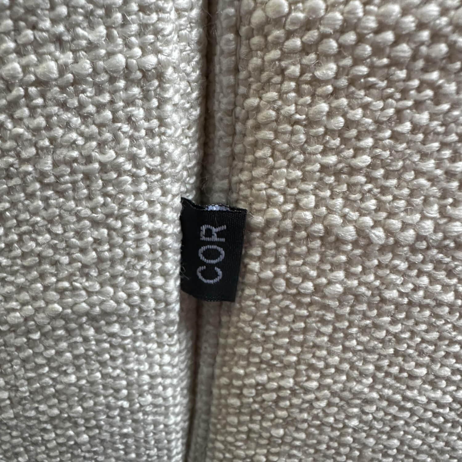 COR - Ecksofa Conseta Bodenfrei Stoff 7149 Weiß Schmalfüße F04 Feinstruktur Stahl Mit Filtgleiter - 8