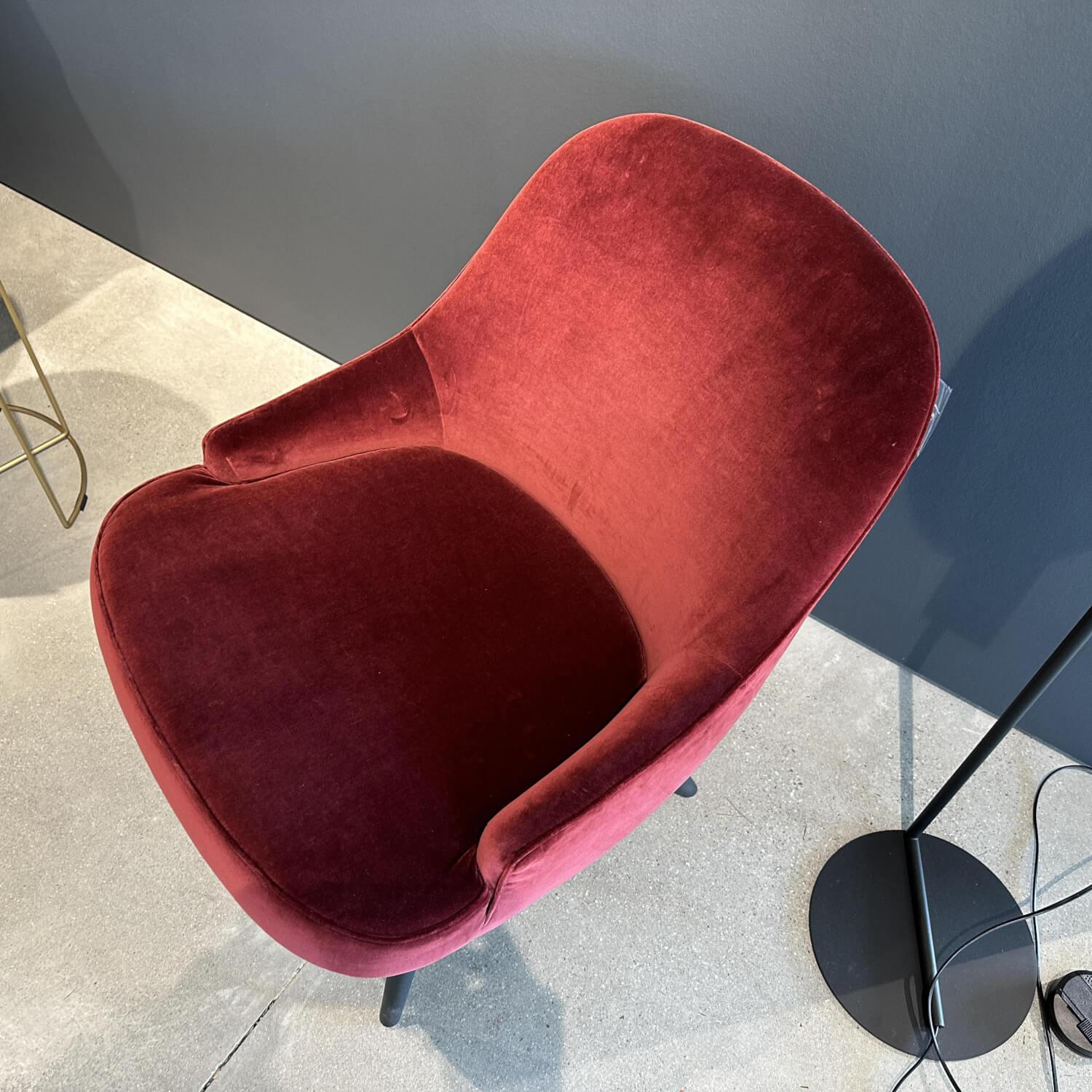 Walter Knoll - Sessel 375 10 Stoff Harald 2 582 Red Grape Rot Füße Eiche Geflammt Geölt Inklusive Filzgleiter - 5