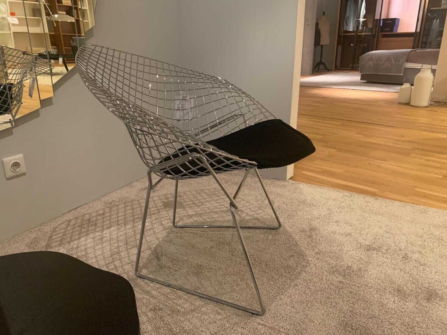 knoll-international-sessel-diamond-421-sitzkissen-tonus-schwarz-gestell-chrom-a2c5c685c8013QcElmgb41G3b Knoll International - Sessel Diamond 421 Sitzkissen Tonus Schwarz Gestell Chrom - 5
