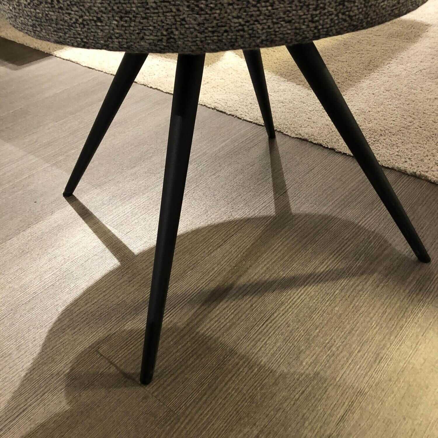 Essgruppe Tisch Ausziehbar Platte Keramik Beton mit 6 Stühlen Stoff Grau