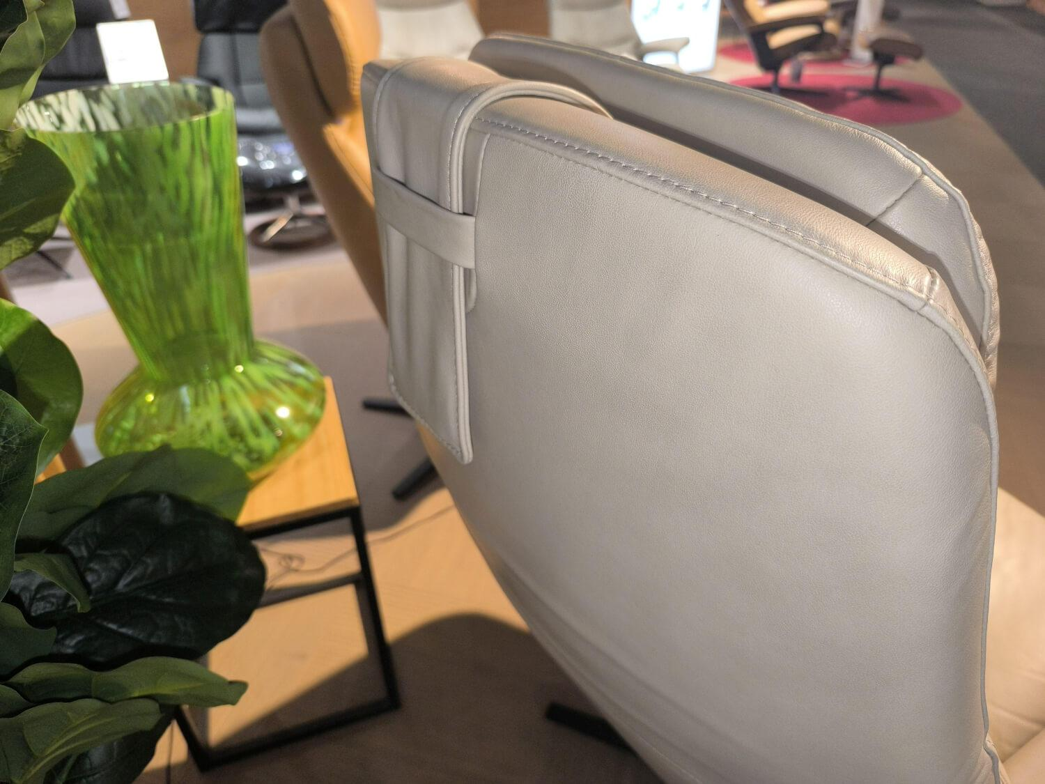 Stressless - Relaxsessel Sam Leder Paloma 37 Frog Creme Base 45 Gestell Matt Schwarz - 3