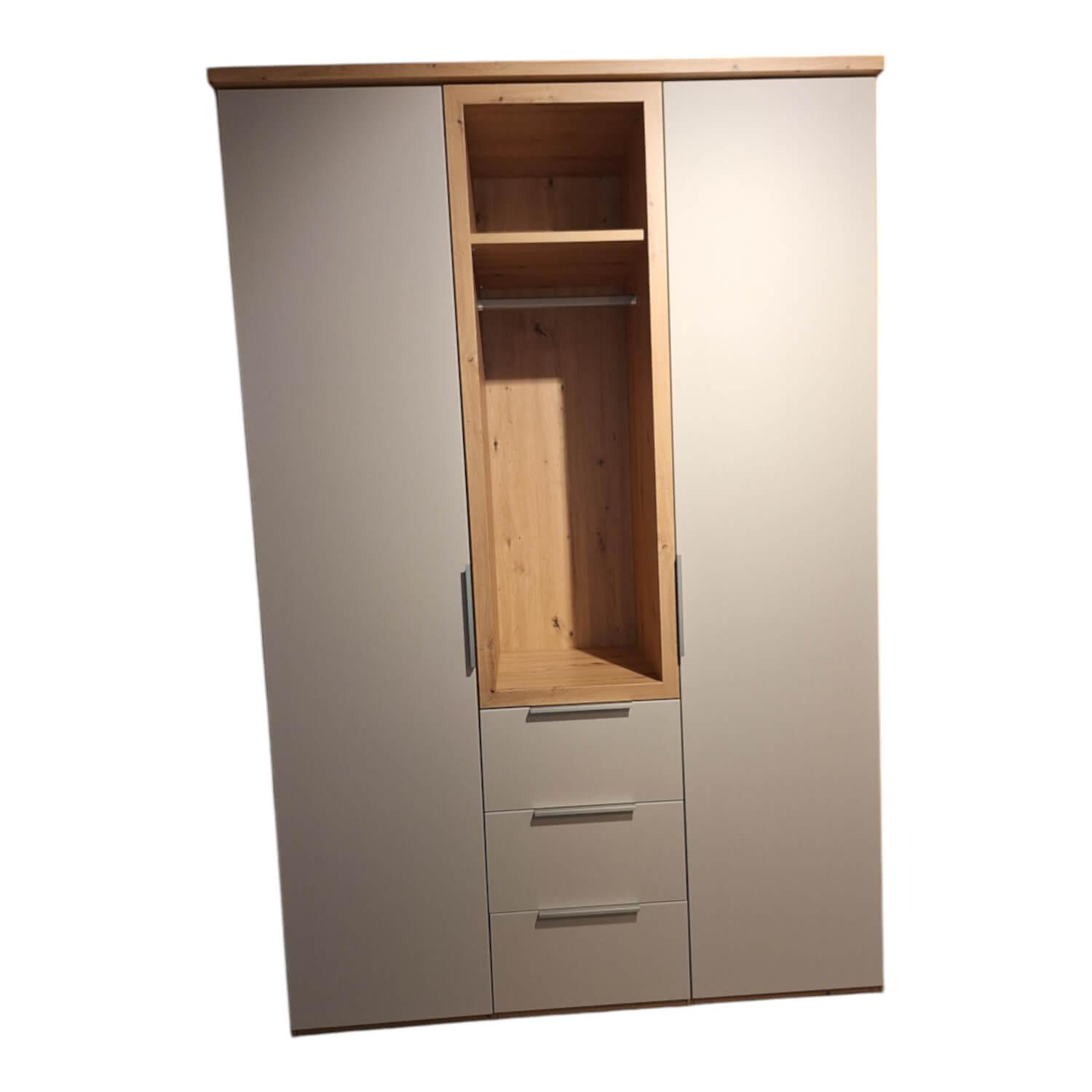 Nolte - Drehtürenschrank Horizont 100 Seidengrau Sanoma Eiche mit Garderobe - 1
