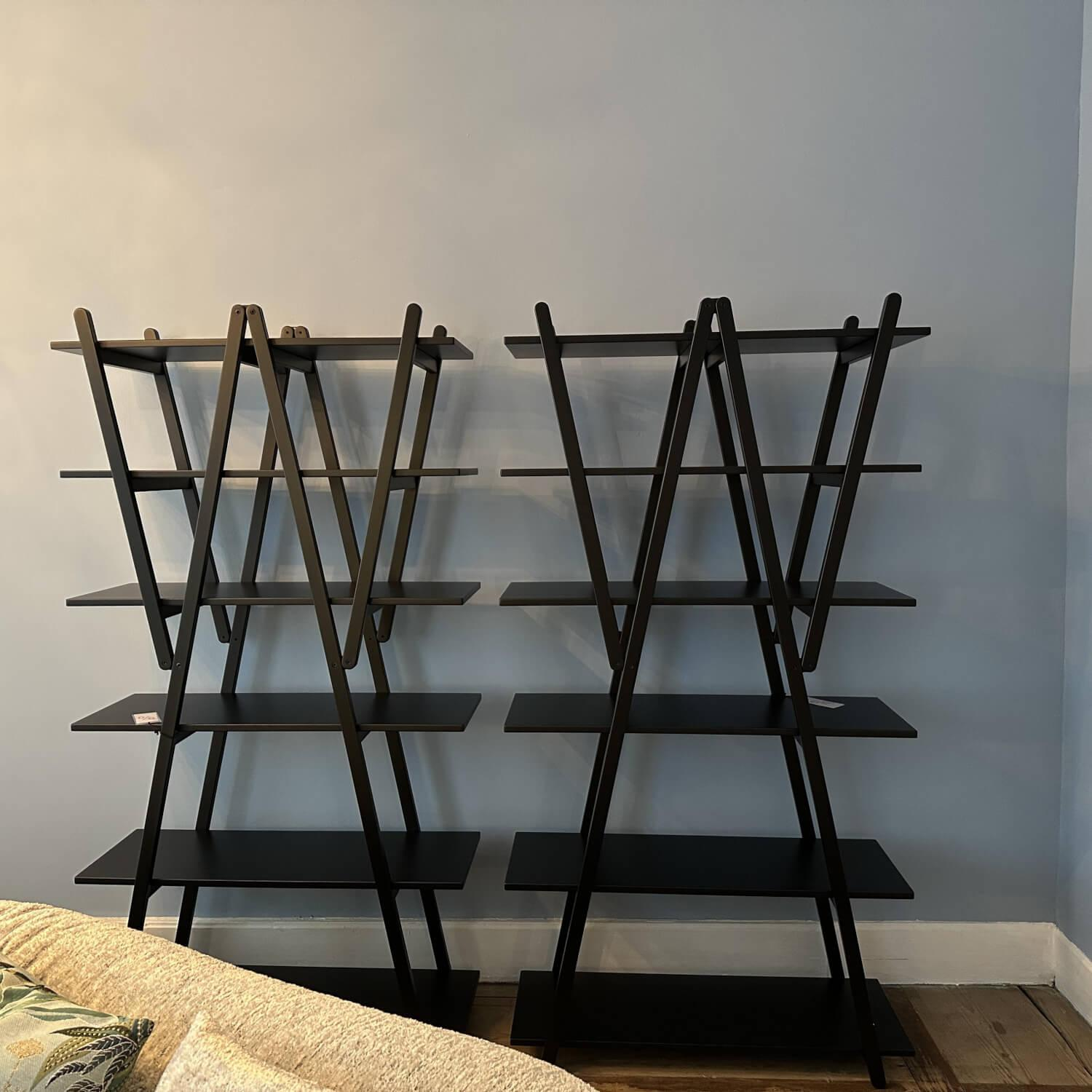 Cassina - 2er-Set Regal Nuvola Rossa Buche Schwarz Lackiert Zusammenklappbar - 5