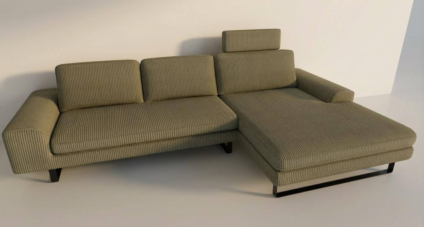 Activineo - Ecksofa Belladonna Stoff 3 Turtle Grün Gestell Schwarz - 3