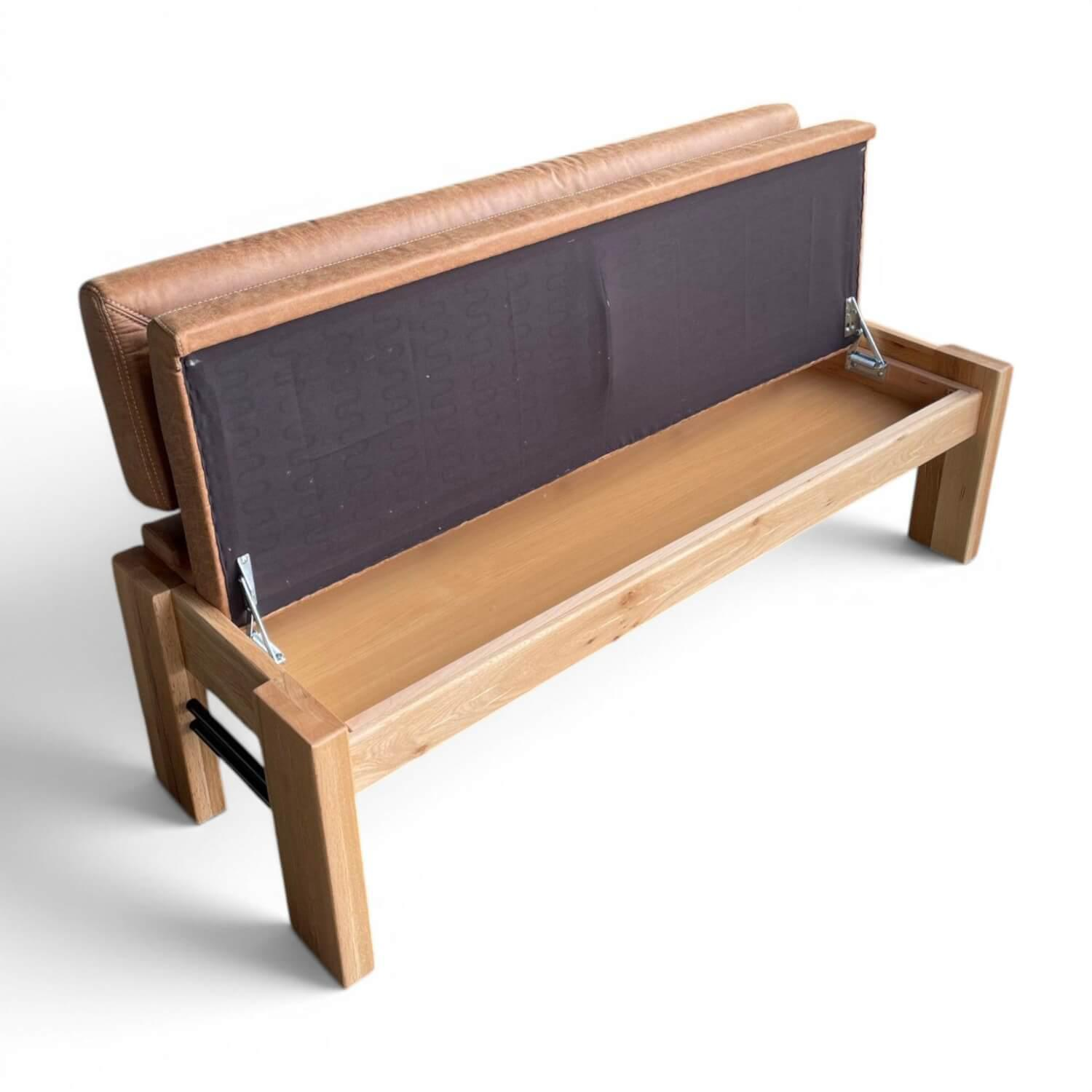 Solobank 4116 Floyd Stoff 760 71 Camel Braun Gestell Balkeneiche Natur Wachseffektlack Mit Stauraum