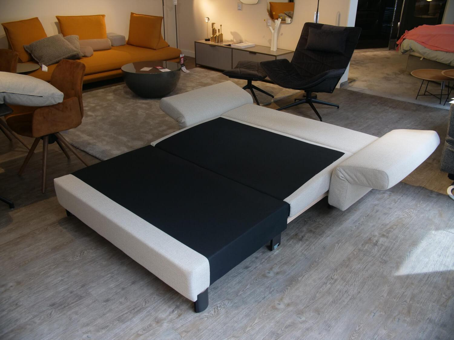 Franz Fertig - Schlafsofa Malou Stoff E-5116 Beige Gestell Buchenholz - 9