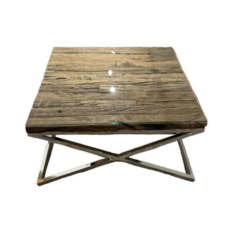 Richmond - Couchtisch Richmond Kensington Platte Glas Gestell Edelstahl - 1