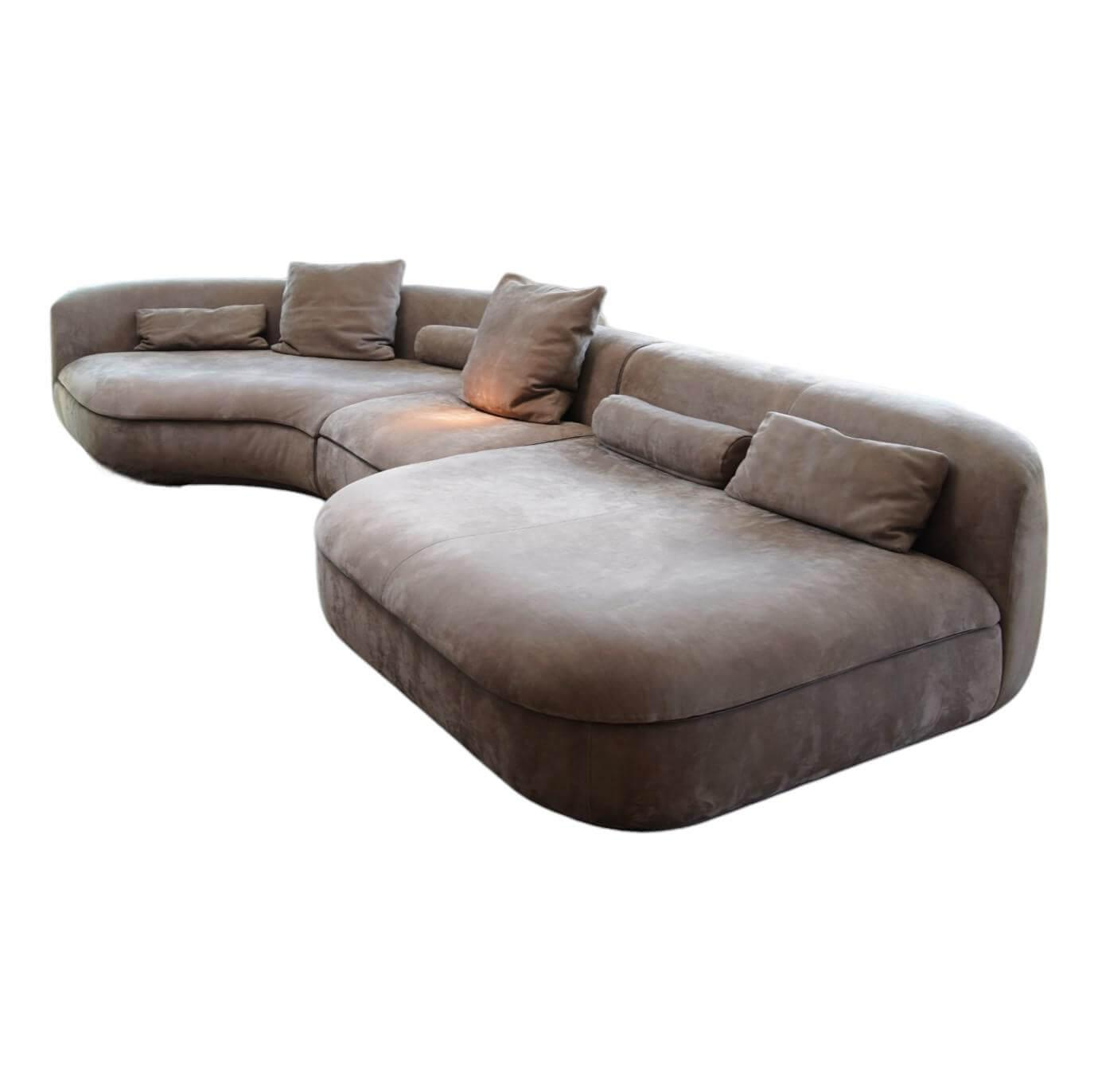 Baxter - Ledersofa Piaf Und Konsole Calix Leder Kashmir Boue Cat.A Konsole Massives Lindenholz - 1